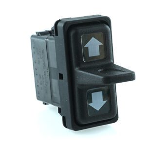on-on-on Dopelschalter, 12V/20A, Contura XII, LED 1 grün hell, LED 2 grün hell, quadratische Linsen grün, Symbol "Pfeil rechts"/"Pfeil links"