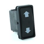 on>off<on Doppeltaster 24V/15A, Contura XI, unbeleuchtet, Symbol „Pfeil hoch“/“Pfeil runter“