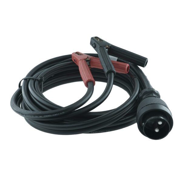 Starthilfekabel 35mm², 2-poliger Stecker 24V mit Schraubring, 2 Polzangen, rot/schwarz, Länge 5m